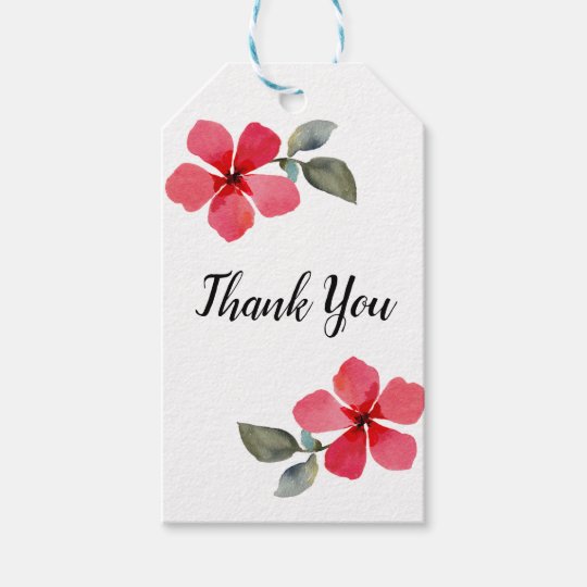 Cute Poppy Red Spring Flowers Floral Party Favor Gift Tags | Zazzle.com