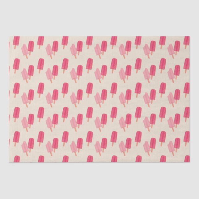 Cute Popsicle Friends Tissue Paper (Front)