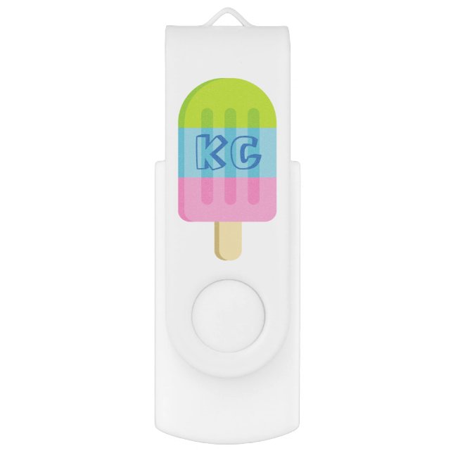 Cute popsicle ice cream USB flash drive stick (Back (Vertical))