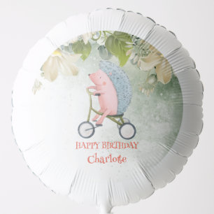 Cute porcupine bike Safari jungle Birthday party Balloon