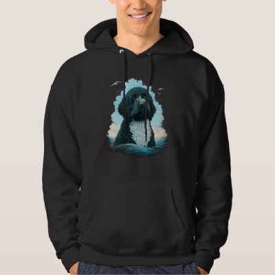Cute Portie Dog on Portuguese Water Dog  1 Hoodie