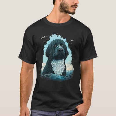 Cute Portie Dog on Portuguese Water Dog  1 T-Shirt