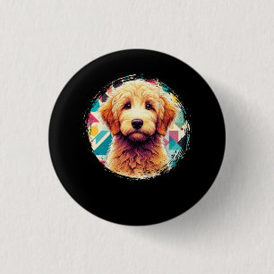 Cute Portrait Goldendoodle Dog on Golden Doodle Lo Button