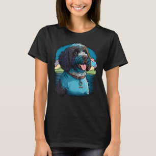 Cute Portuguese Water Dog on Portuguese Water Dog T-Shirt