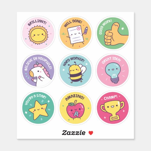 Cute Positive Motivational Reward Stickers