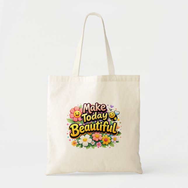 Cute Positive Quote Aesthetic Canvas Bag,  Tote Bag (Front)