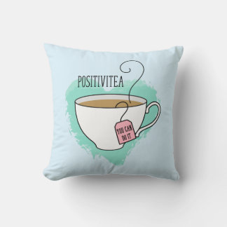 Cute Positivitea Gift for New Home Throw Pillow