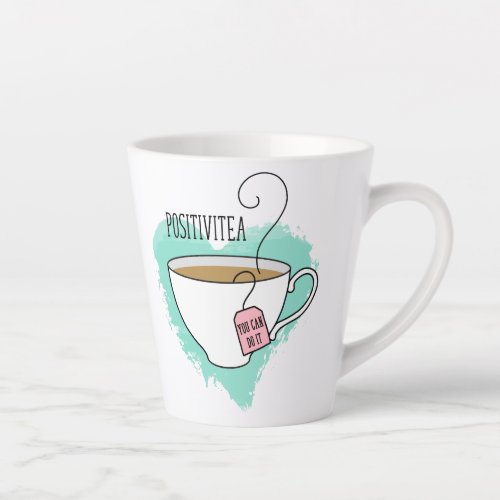 Cute Positivitea Gift for Tea Lovers Latte Mug