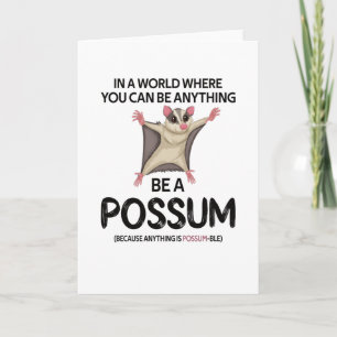 Cute Possum Girl Opossum Lover Possum Whisperer Card