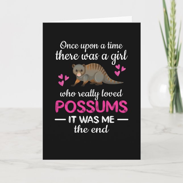 Cute Possum Girl Opossum Lover Possum Whisperer Card (Front)
