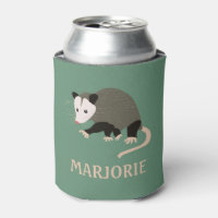 Cute Possum Illustration Light Green Personalized