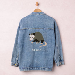 Cute Possum Illustration Personalized Denim Jacket