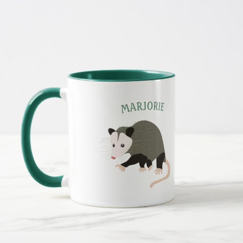 Cute Possum Illustration Personalized Mug