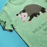 Cute Possum Illustration Personalized Tri-Blend Shirt<br><div class="desc">This personalized graphic t-shirt features an illustration of a cute possum or opossum if you preferand your own name or short message. Find coordinating possum themed gifts and products in the Awesome Possum Collection from Asterisk Designs.</div>