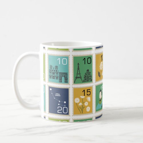 Cute Postage Stamps Coffee Mug