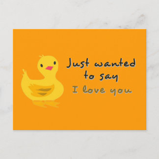 Cute Postcard with Duckling