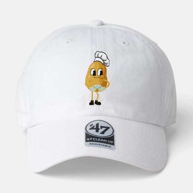 Cute Potato Chef Cartoon - Funny Potato Cooking  47 Brand Hat (Front)