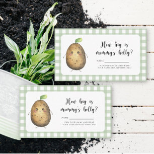 Cute potato - How big is mommy's belly Enclosure Card