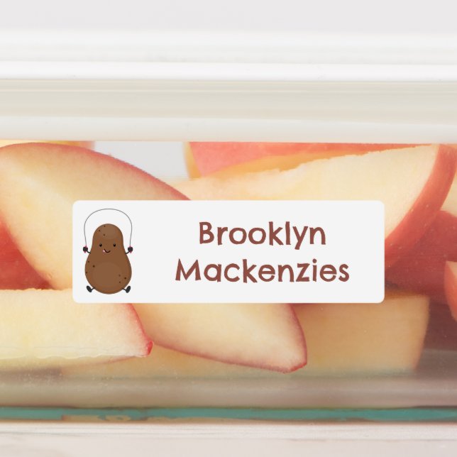 Cute potato jumping rope cartoon personalized labels (Affixed)