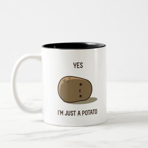 Cute Potato Two_Tone Coffee Mug