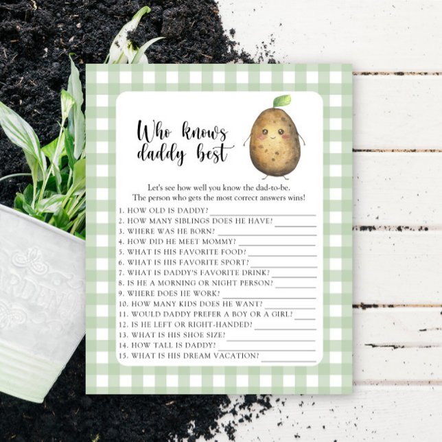 Cute potato - Who knows DADDY best game (Creator Uploaded)