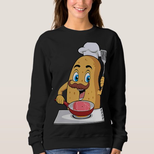 Cute Potatoe Cooking Hobby Chef Baking Sweatshirt
