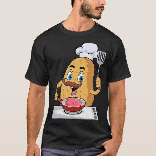 Cute Potatoe Cooking Hobby Chef Baking T_Shirt