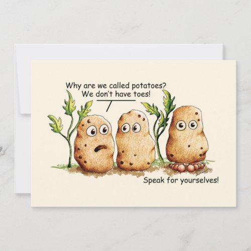 Cute Potatoes has Toes Funny Potato Pun 