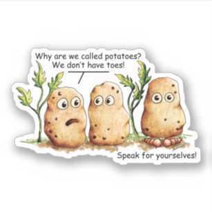 Cute potato cute - funny potato clipart memes Sticker for Sale by  Smartmerch99