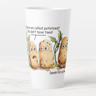 Cute Potatoes Toes Funny Potato Pun Latte Mug