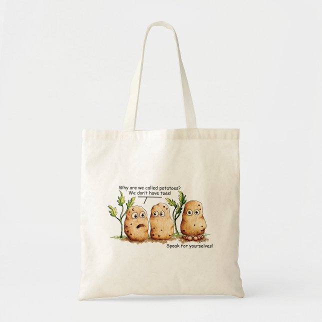 Cute Potatoes Toes Funny Potato Pun  Tote Bag (Front)
