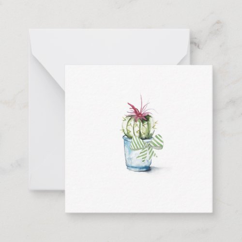 Cute Potted Cactus Plant Note Card