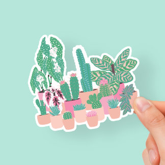 Cute Potted Houseplants Sticker