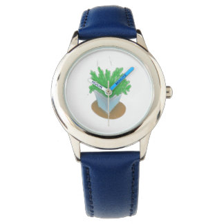 Cute Potted Plant Kids Watch – Simple Botanical Ar