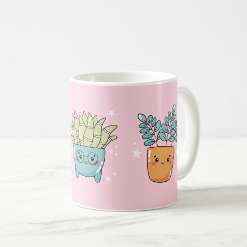 Cute potted plants coffee mug