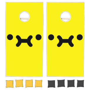 Cute Pouty Face Yellow  Cornhole Set