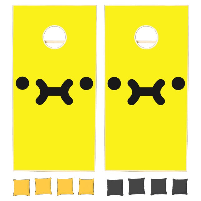 Cute Pouty Face Yellow  Cornhole Set (Set)