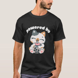 Cute Powered By Boba Bubble Milk Tea Anime Kawaii T-Shirt