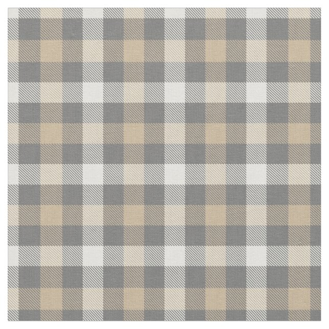 Cute practical colors scottish plaid modern grey fabric (Close Up)