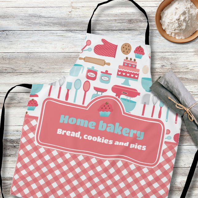 Cute & Practical Custom Home Bakery Baking Design Apron (Cute & Practical Custom Home Bakery Baking Design Apron)