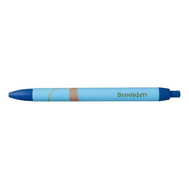 Cute prairie dog sniffing flower cartoon pen (Front)