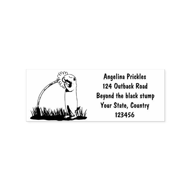 Cute prairie dog sniffing flower cartoon rubber stamp (Imprint)