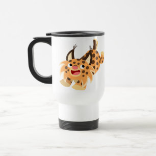 Cute Prankish Cartoon Bobcat Commuter Mug