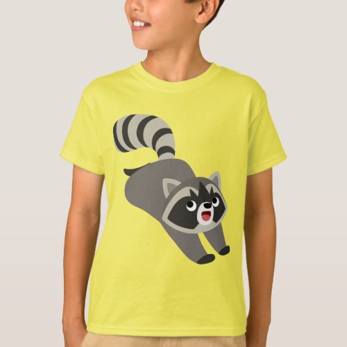 Cute Prankish Cartoon Raccoon Children T_Shirt