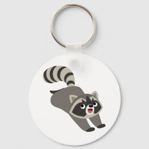 Cute Prankish Cartoon Raccoon Keychain