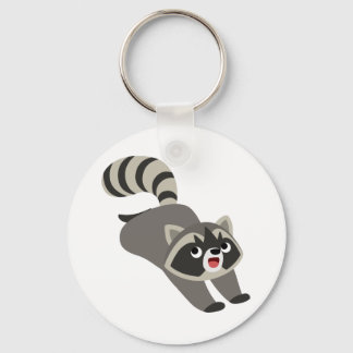 Cute Prankish Cartoon Raccoon Keychain