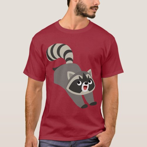 Cute Prankish Cartoon Raccoon T_Shirt