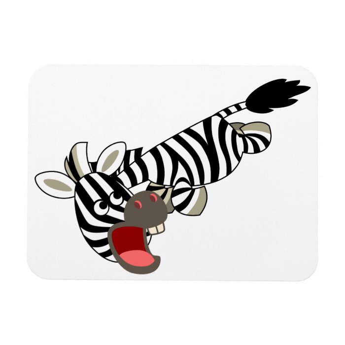 Cute Prankish Cartoon Zebra Flexible Magnet