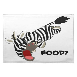 Cute Prankish Cartoon Zebra Placemat