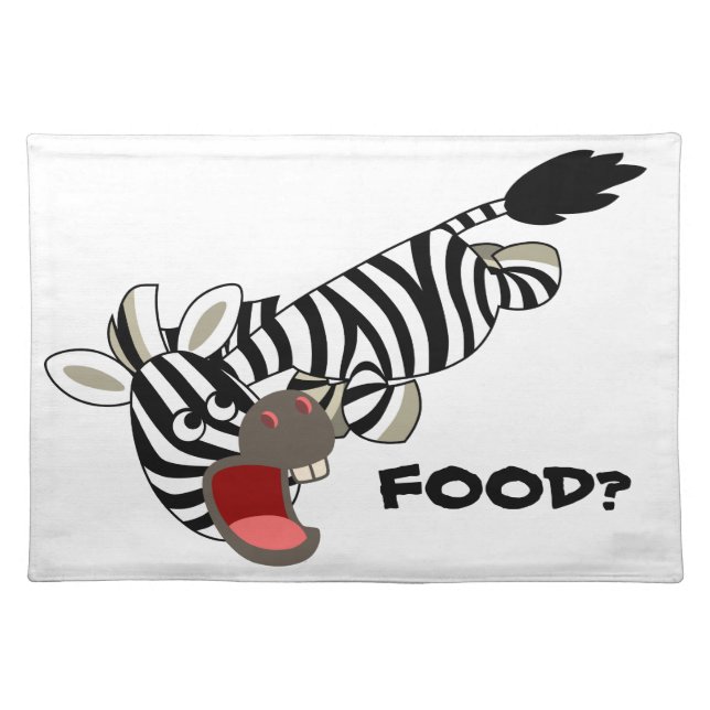 Cute Prankish Cartoon Zebra Placemat (Front)